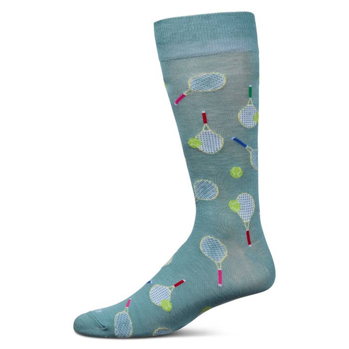 Men's Bamboo Crew Socks Dusty Green Tennis