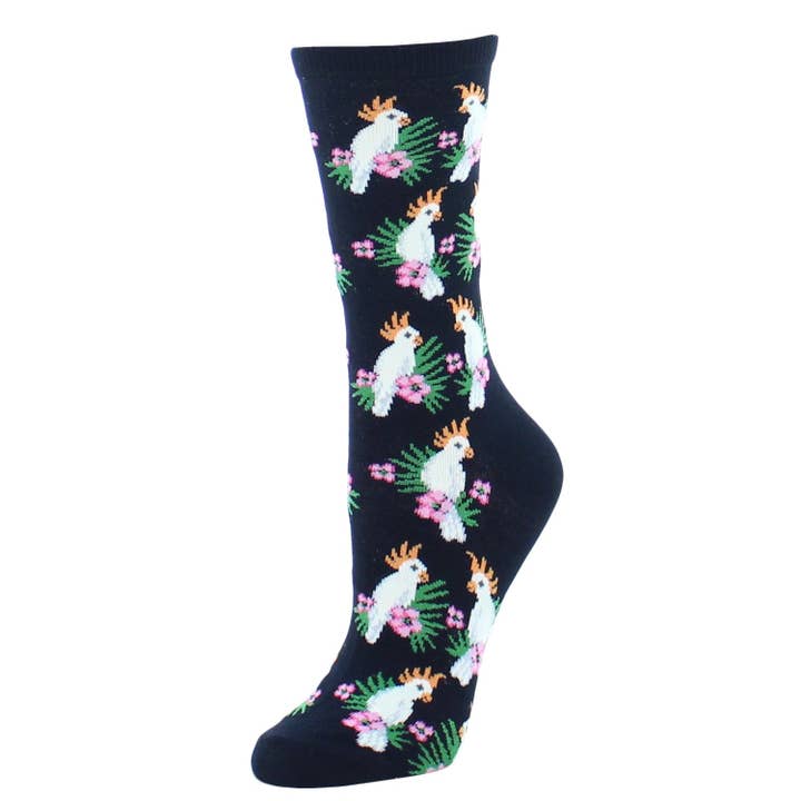 Women's Bamboo Crew Socks Cockatoo