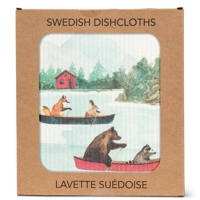 Swedish Dishcloth Animals In Canoe
