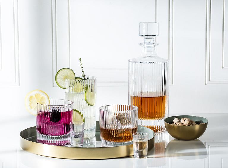 Vertical Optic Tumbler Glass