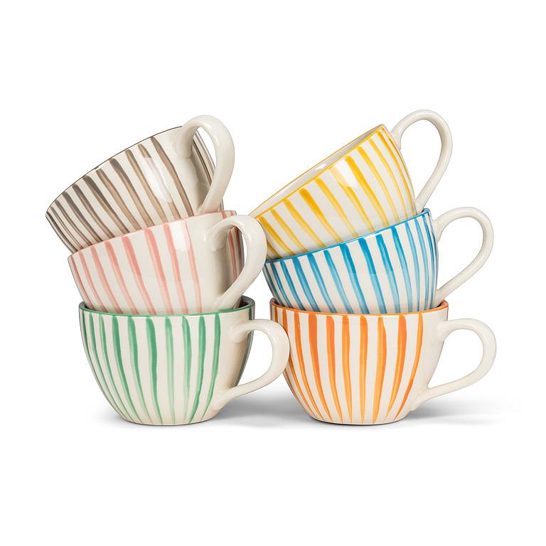 Cabana Stripe Wide Mug Grey