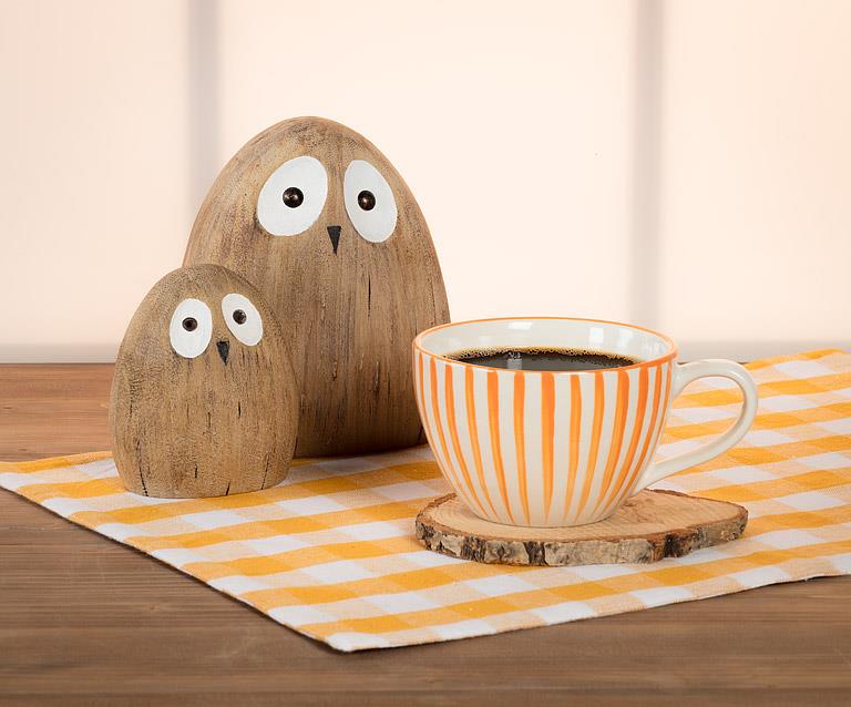 Cabana Stripe Wide Mug Orange