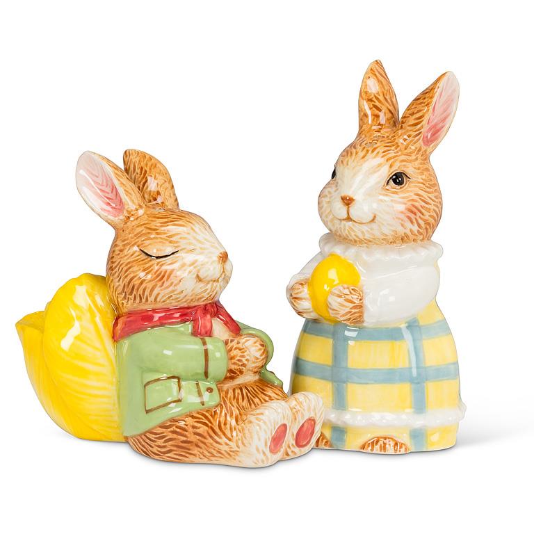 Dress-Up Bunny Salt & Pepper Shakers