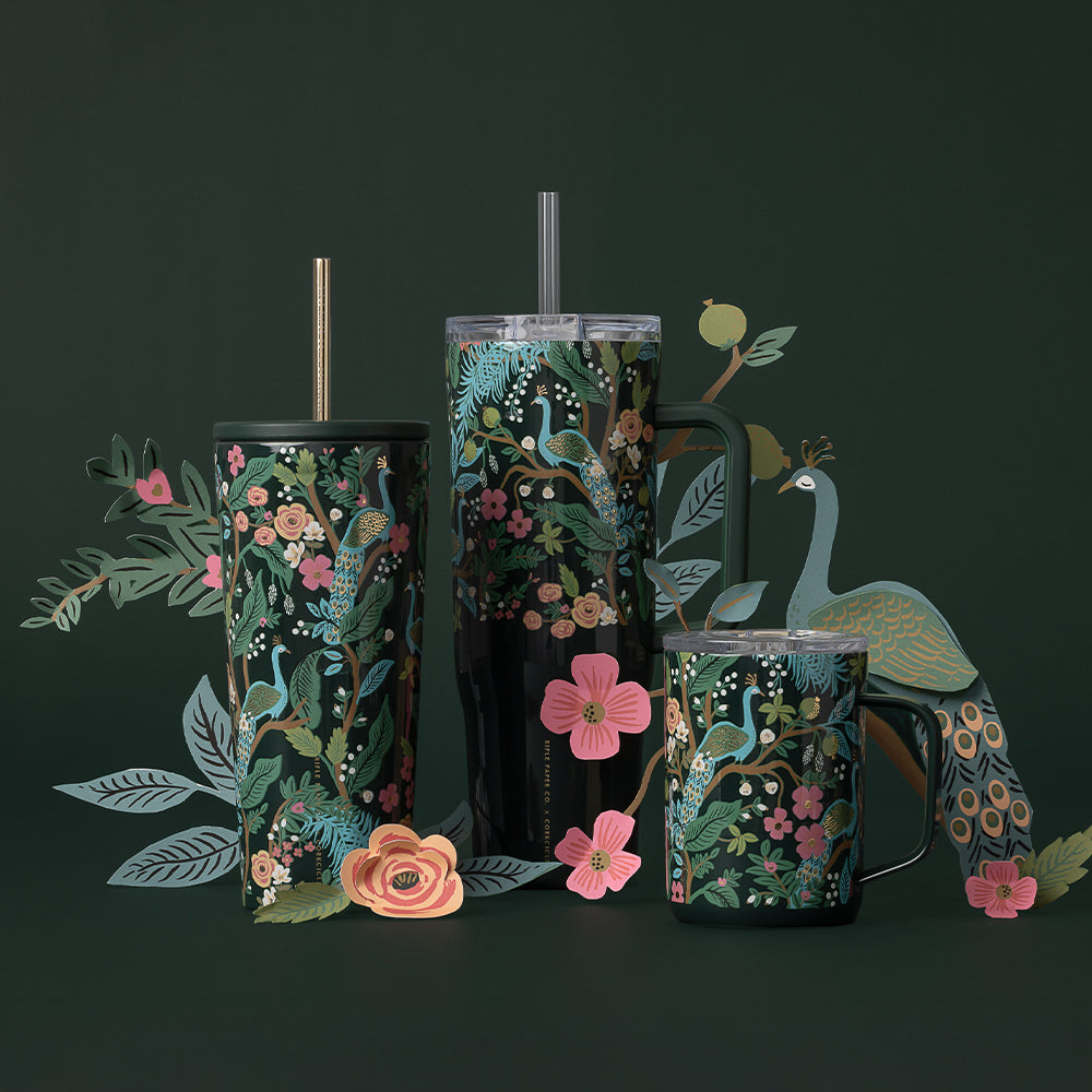 Rifle Paper Peacock Blue Cruiser 22oz