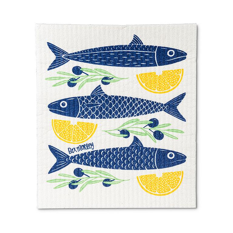 Swedish Dishcloths Set of 2 Fish & Lemons