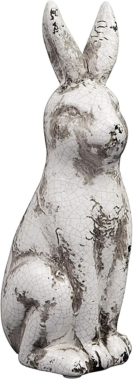 Ceramic Rabbit Distressed Cream Colour