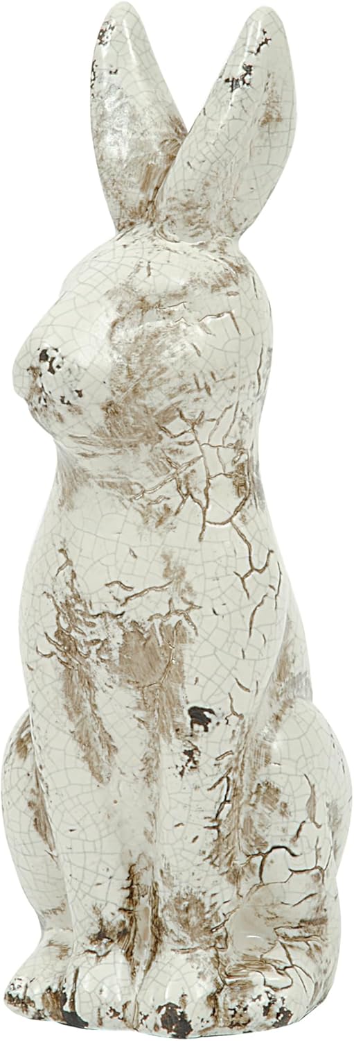 Ceramic Rabbit Distressed Cream Colour