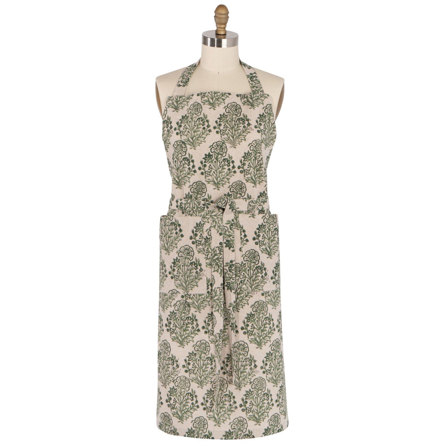 Viridian Block Print Apron