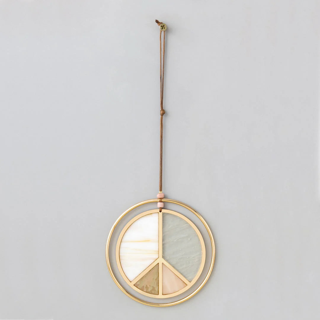 Stained Glass Light Chatcher Peace Sign