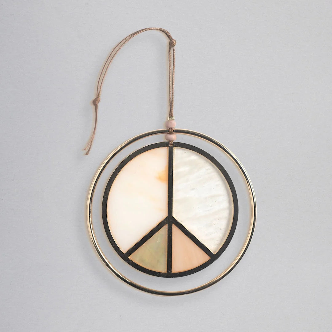 Stained Glass Light Chatcher Peace Sign