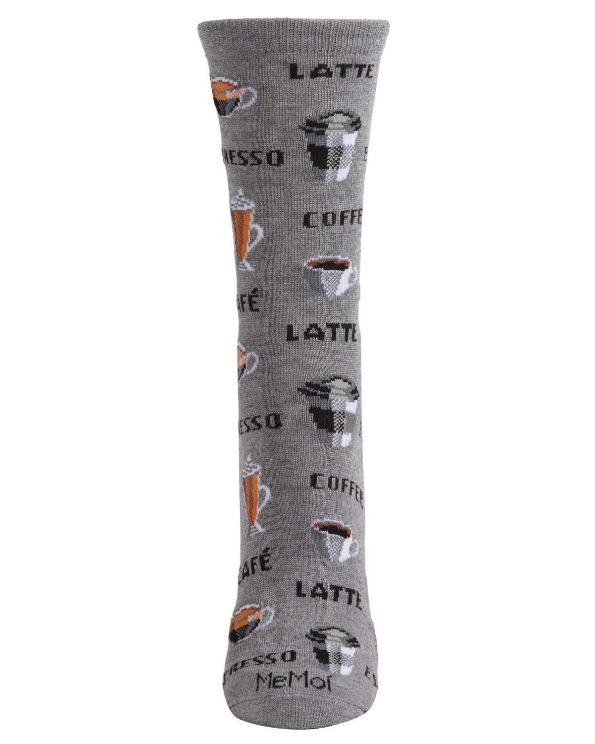 Women's Bamboo Crew Socks Grey Heather Various Coffee