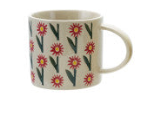 Mug With Wax Relief Flowers