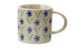 Mug With Wax Relief Flowers