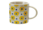 Mug With Wax Relief Flowers