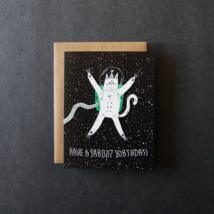Far Out Birthday Greeting Card