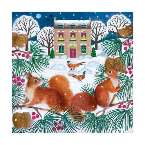 Snowy Squirrels Boxed Holiday Cards