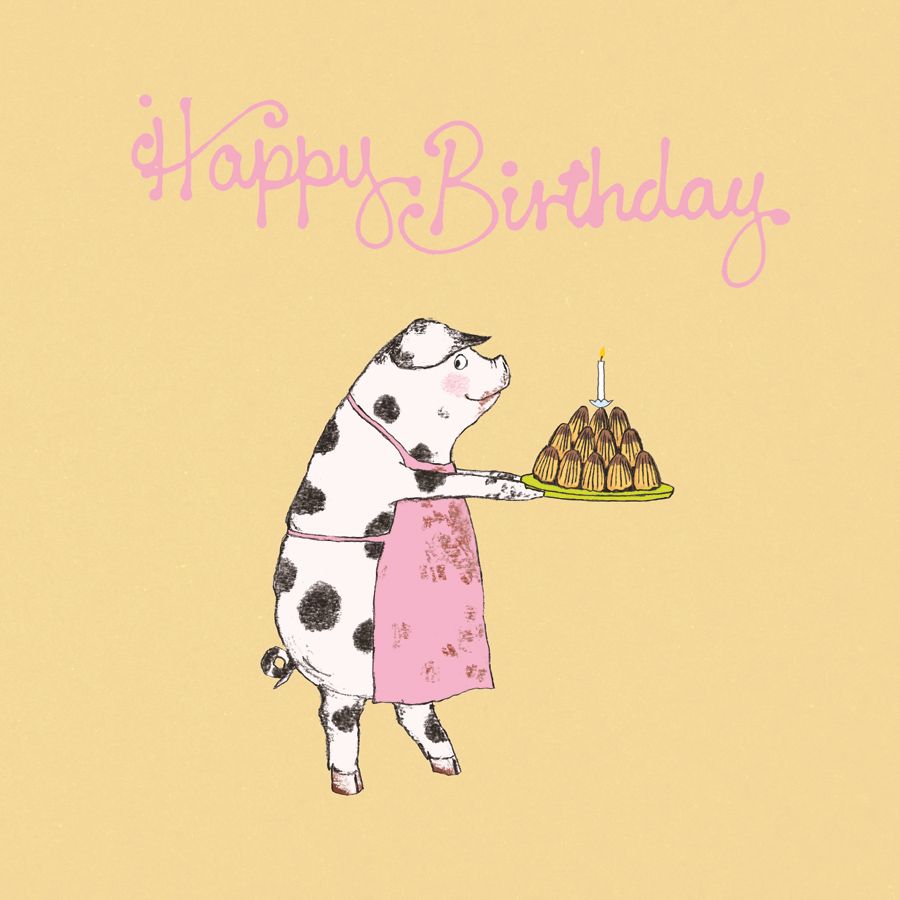 Happy Birthday Pig, Mudeleines Card