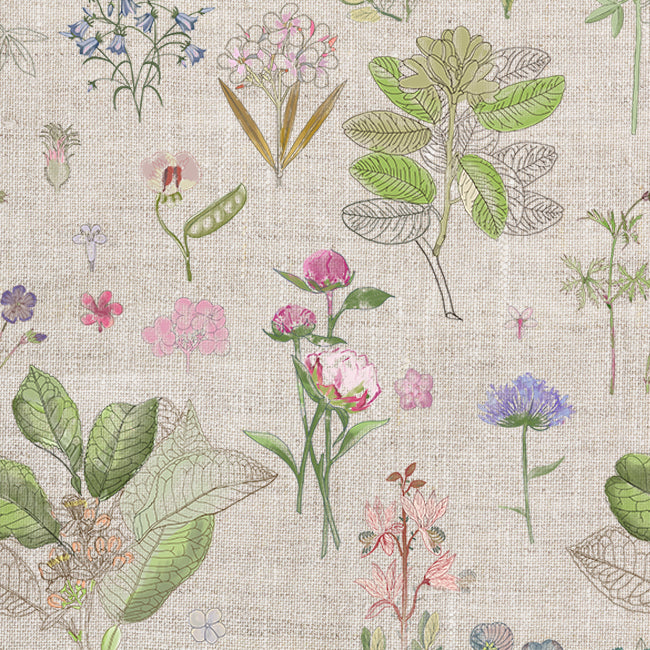 Botany On Light Natural Linen Crossback Apron