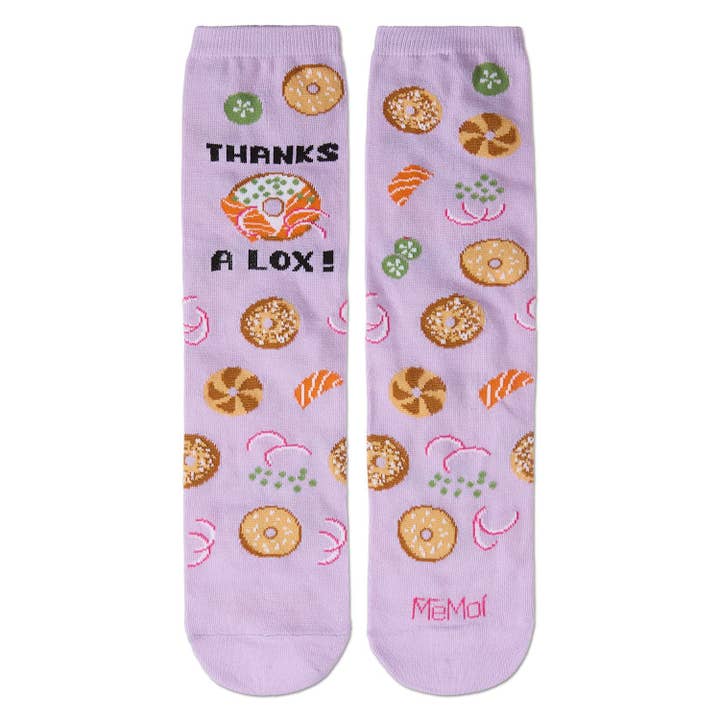 Greeting Card Socks Thanks A Lox Orchid