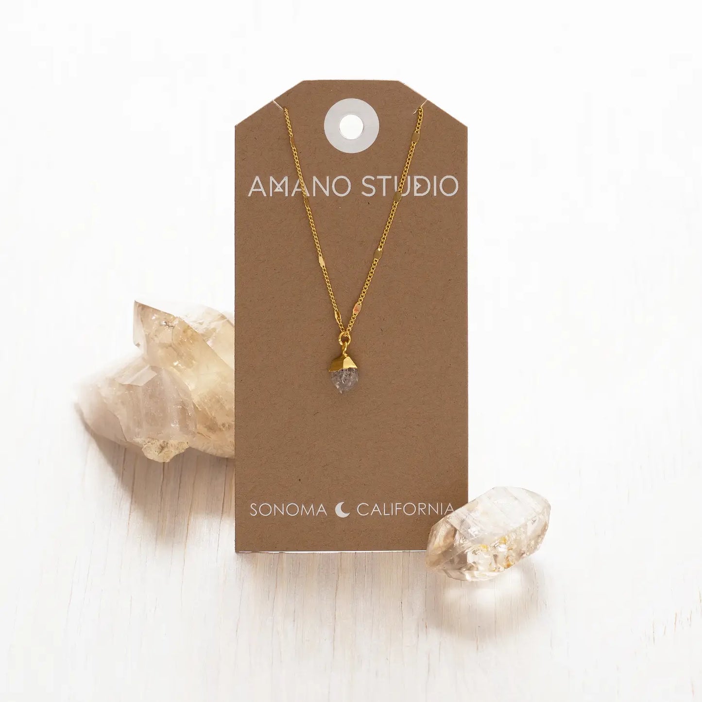 Raw Cut Aquamarine Gemstone Necklaces