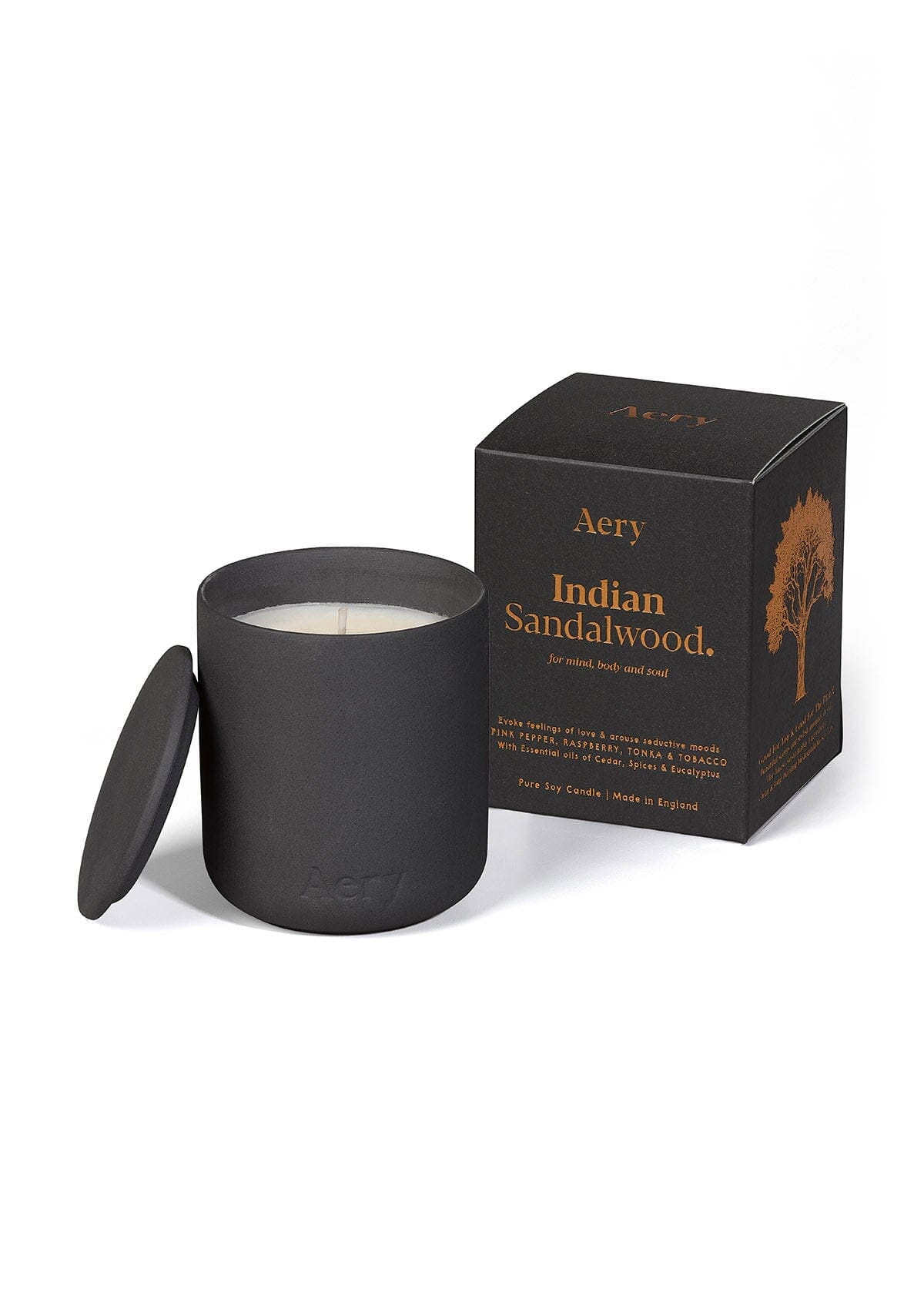 Indian Sandalwood Scented Candle - Pepper Raspberry and Tonka