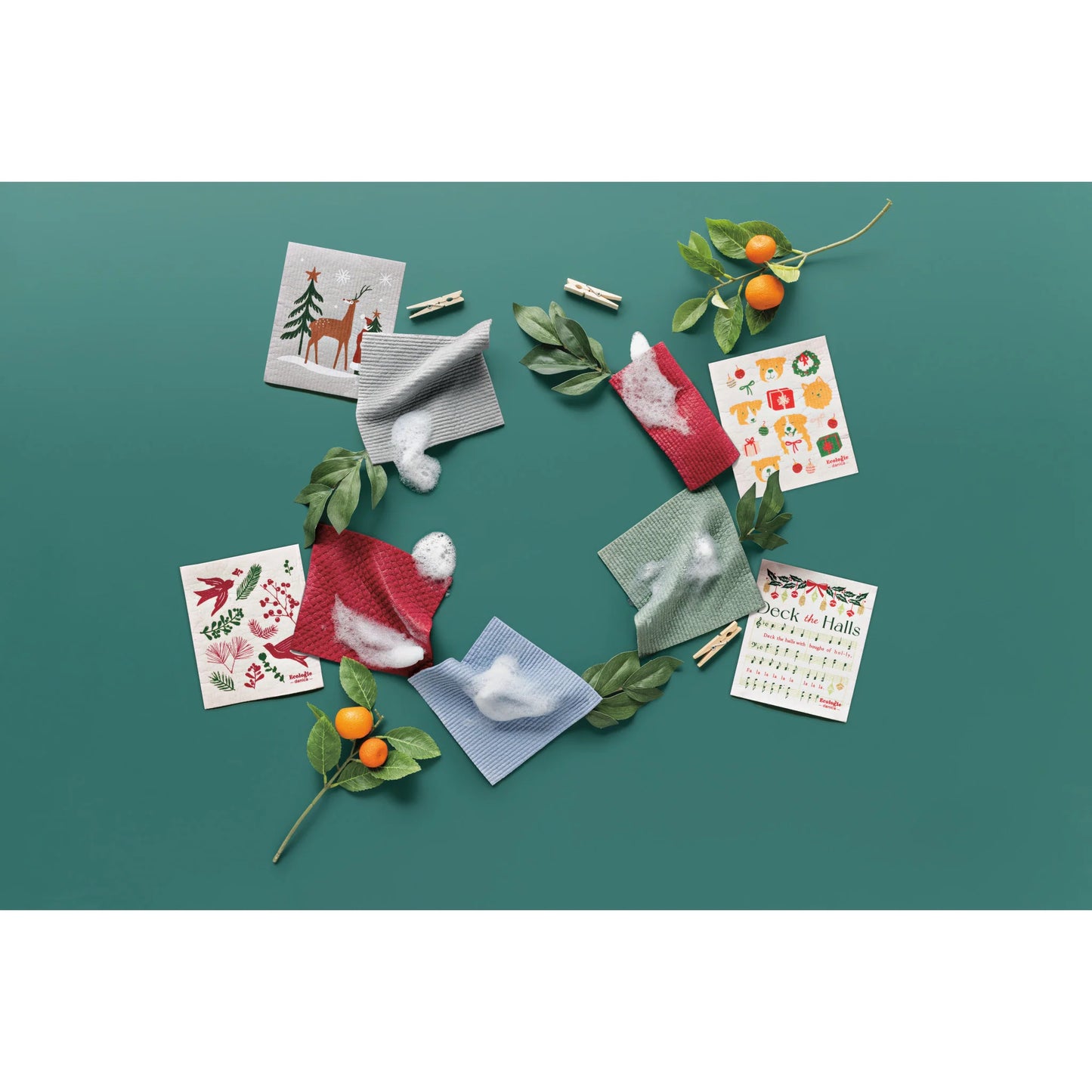 Swedish Dishcloth Elm Green Set of 2