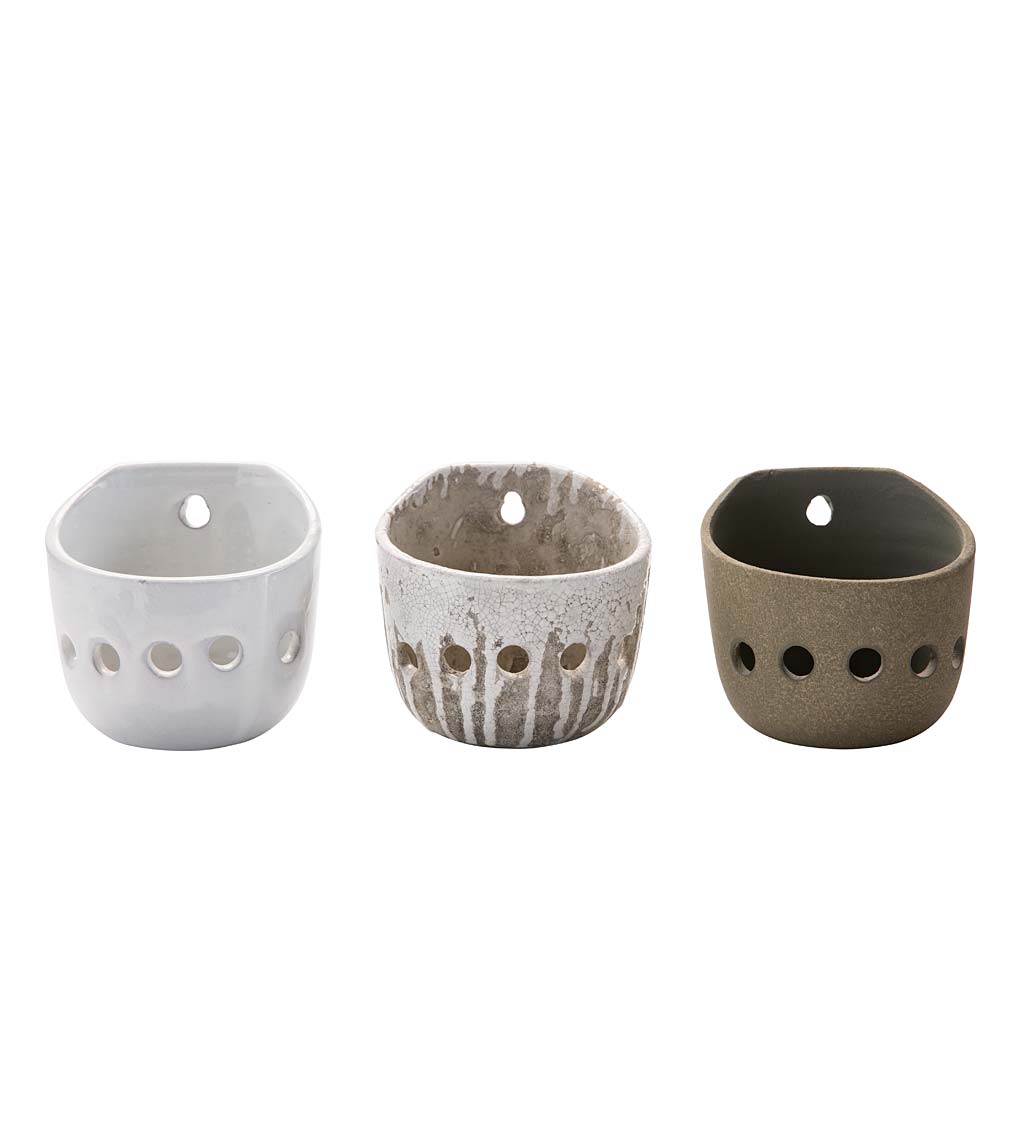 Terra-Cotta Orchid Wall Planter Distress