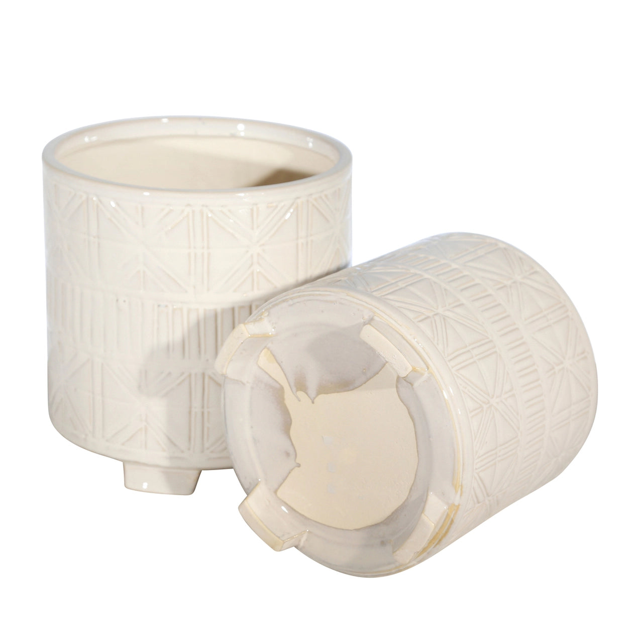 Abstract Footed Planter