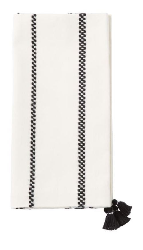 Black & White Tassel Napkins ( Each sold separately )