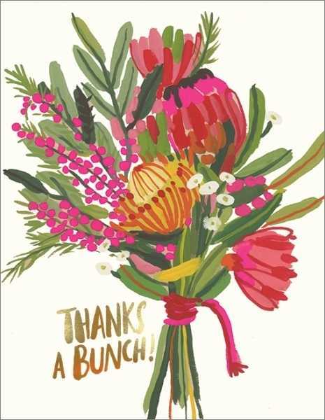 Queen Protea Thanks Card