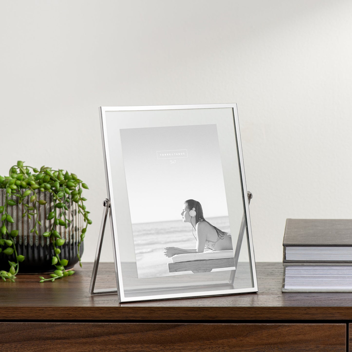 Trim Silver Glass Panel Photo Frame