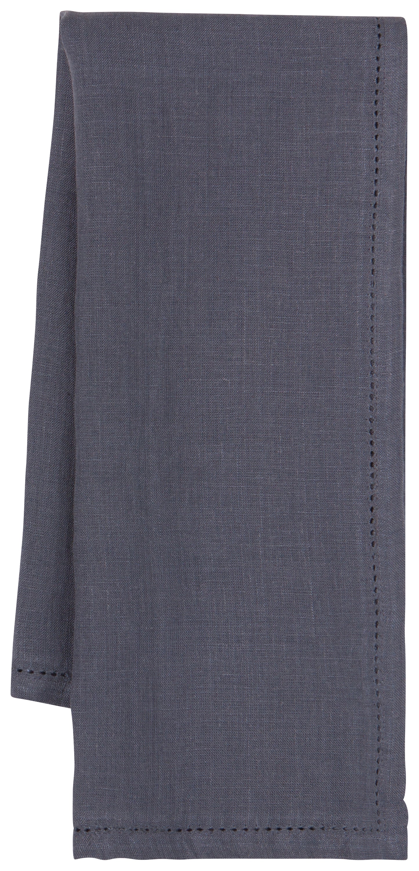Linen Hemstitch Charcoal Tea Towel