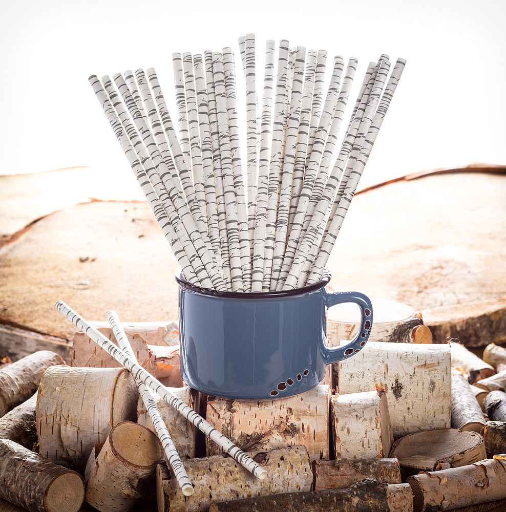 Birch Print Straws