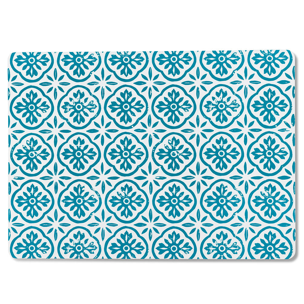 Stamp Tile Placemat Turquoise