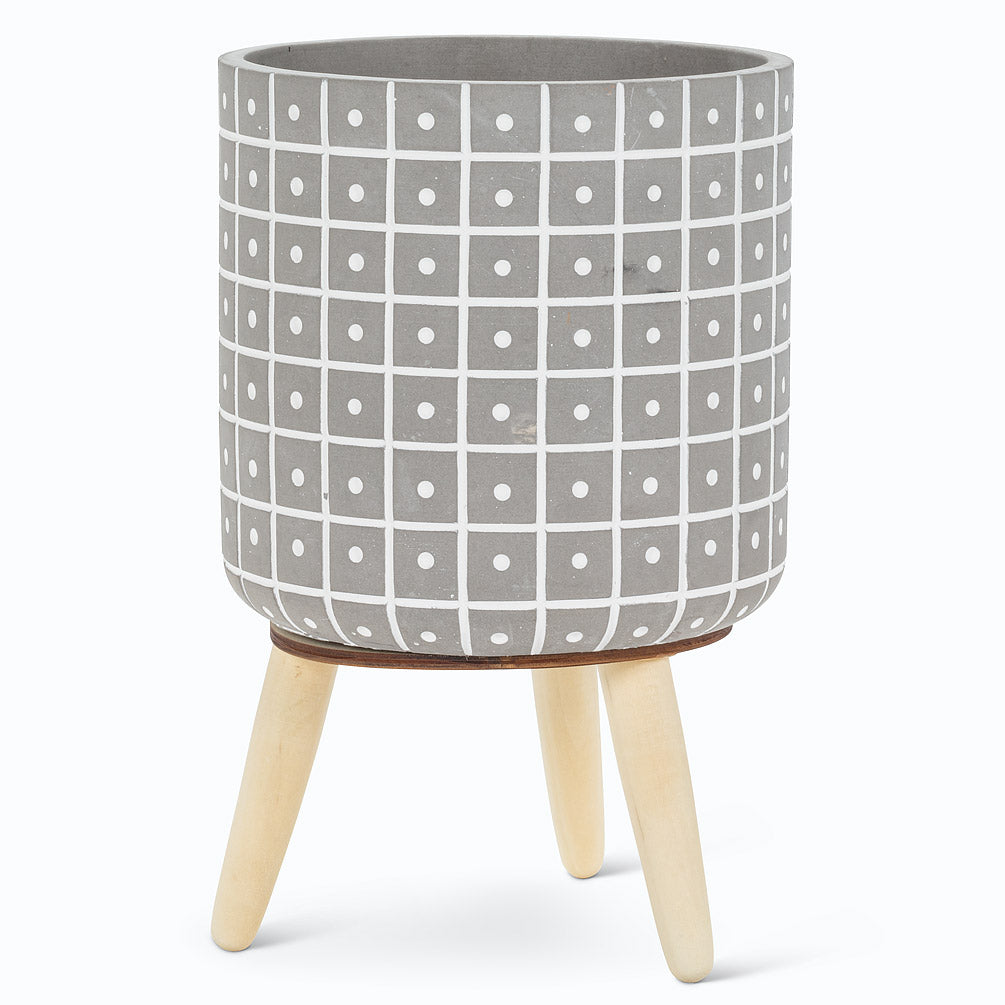 X-Large Dot Tripod Planter White