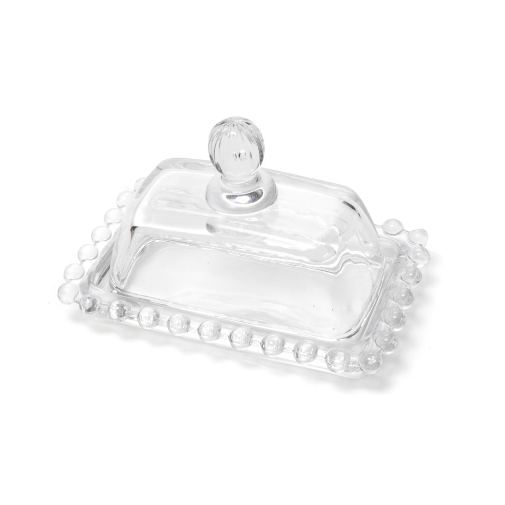 Rectangle Butterdish Rim Covered Dish 4.5"