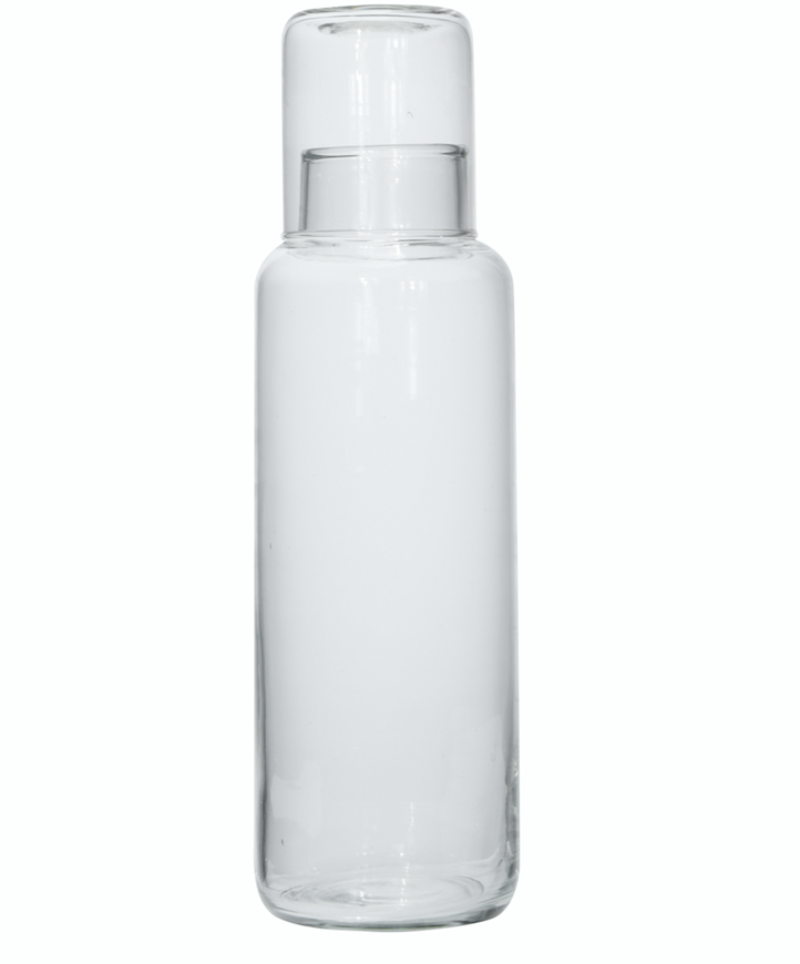 Recycled Glass Hand Blown Decanter w/ 4oz. Drinking Glass