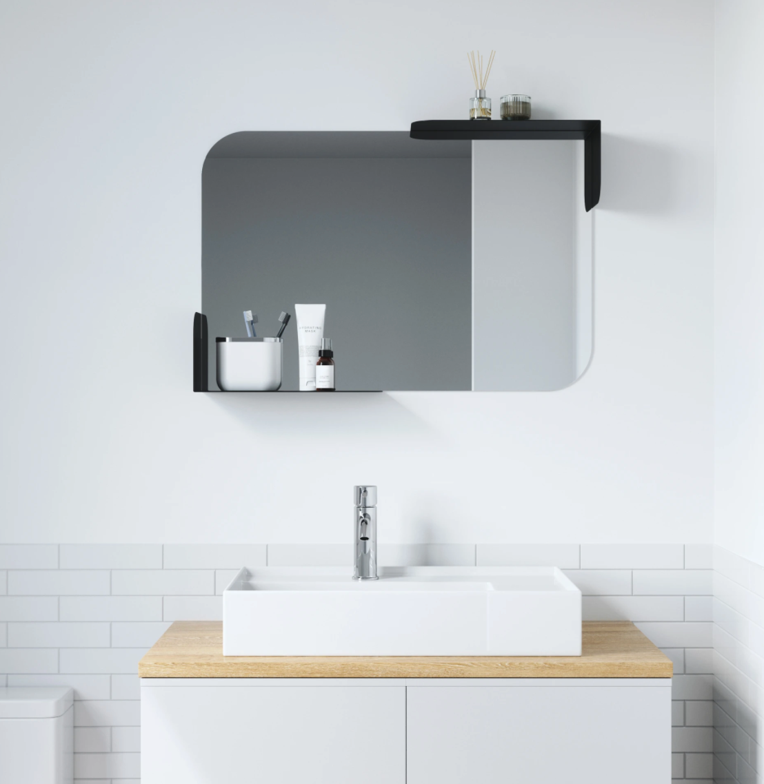 Alcove Mirror Black