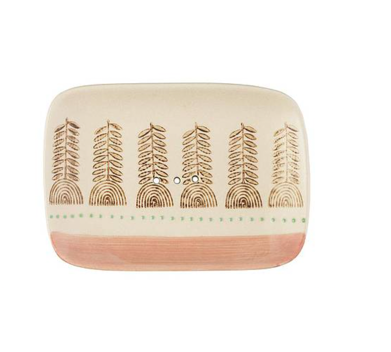 Soap Dish Retro Rainbows & Leaves