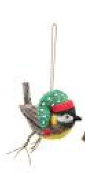 F46 - Wool Felt Bird W/Hat Ornament