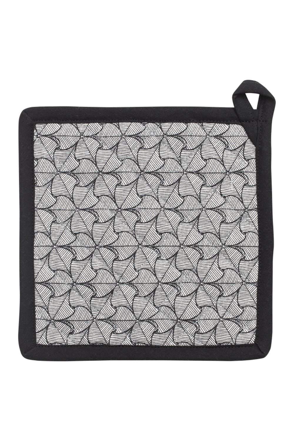 Black Floral Pot Holder