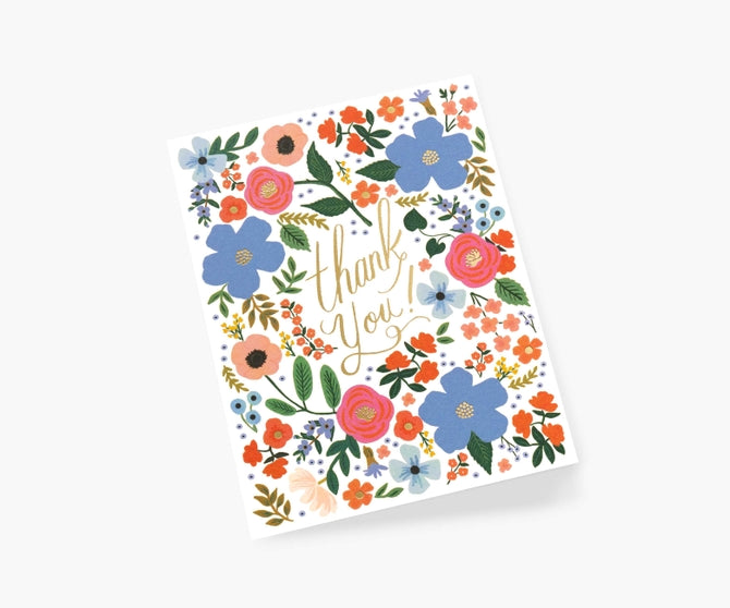 Wild Rose Thank You Card