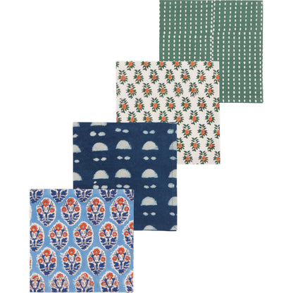 Vista Block Print Napkins Set of 4