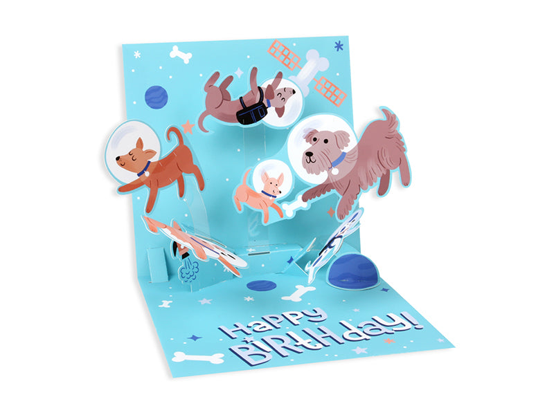 Pop-Up Space Dogs Card
