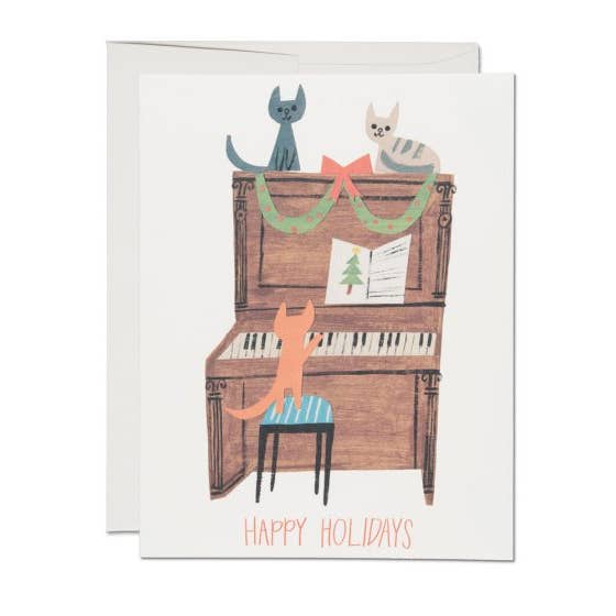 Kitty Carols Holiday Greeting Card