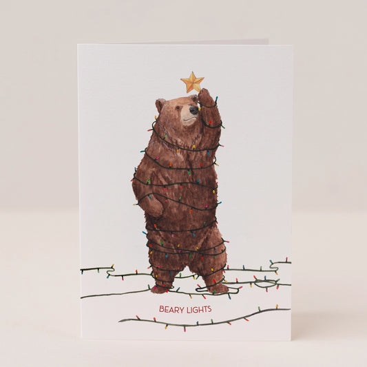 Beary Lights Christmas Card