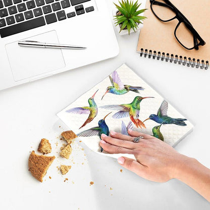 Swedish Dishcloth Colourful Hummingbirds
