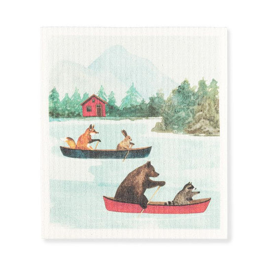 Swedish Dishcloth Animals In Canoe