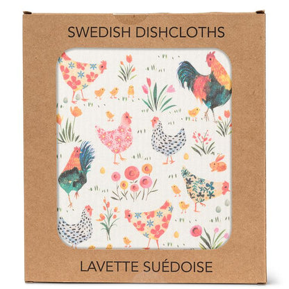 Swedish Dishcloth Roosters + Hens