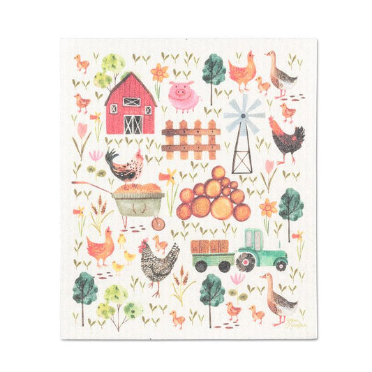 Swedish Dishcloth Farmyard